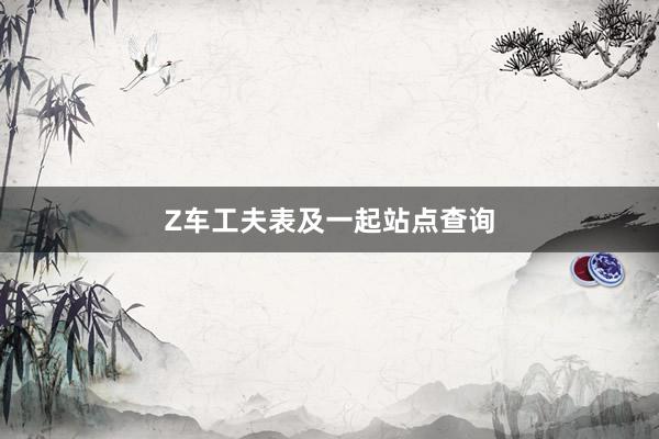 Z车工夫表及一起站点查询